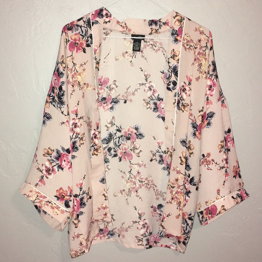 Pink Floral rue21 Cardigan